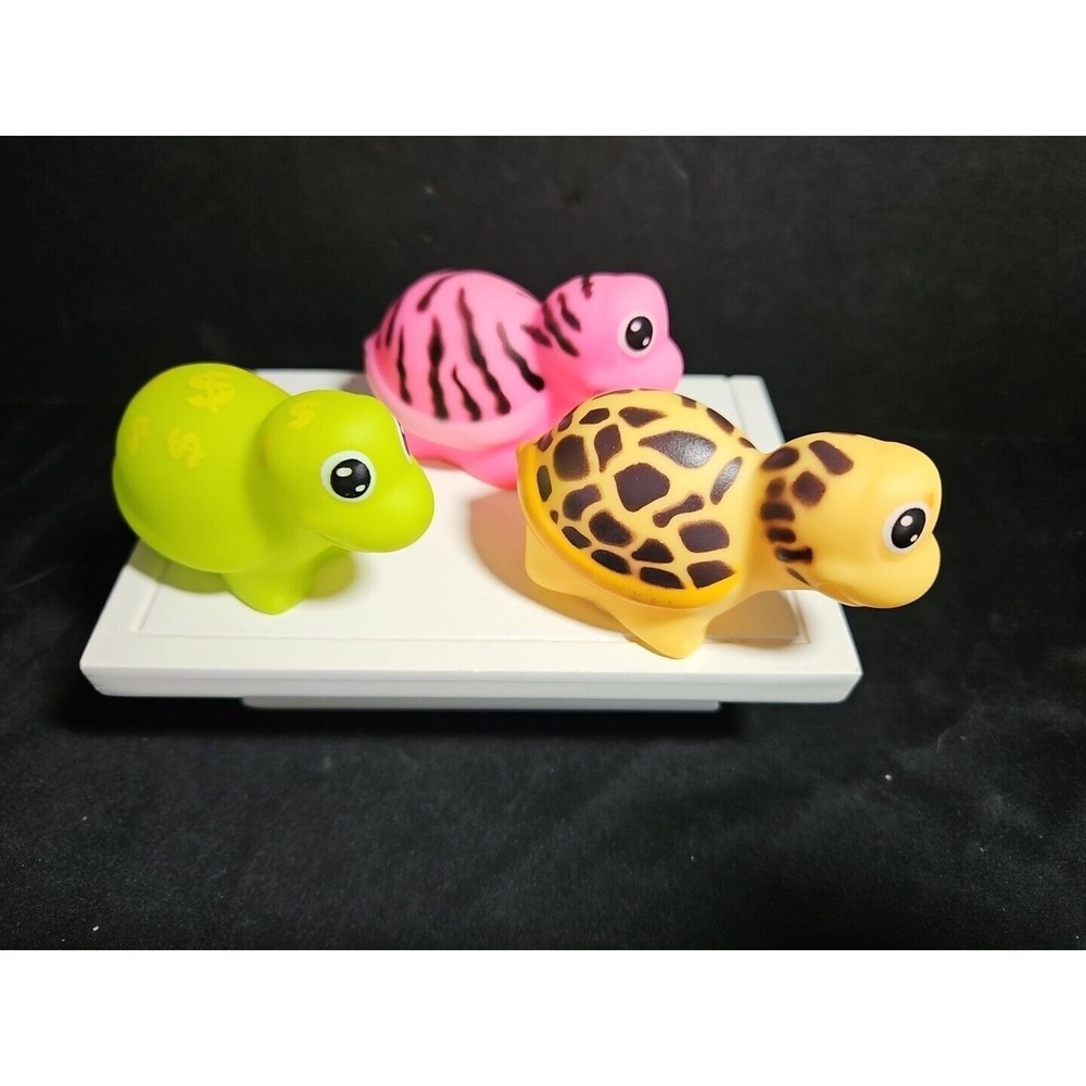 Toy Turtles Rubber Turtles- Set Of 3 Water Squirters!